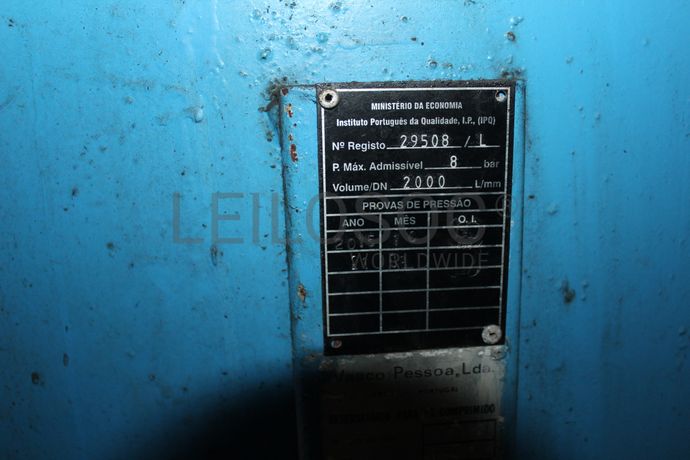 Central de ar comprimido · Reservatório de ar comprimido