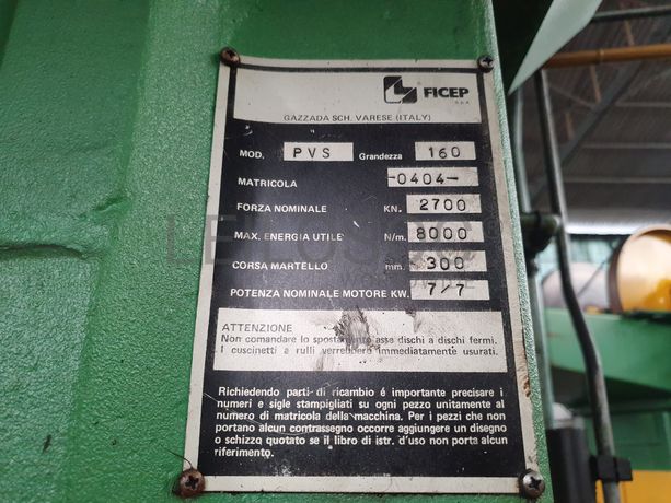 Prensa Ficep PVS · Forno Maestri