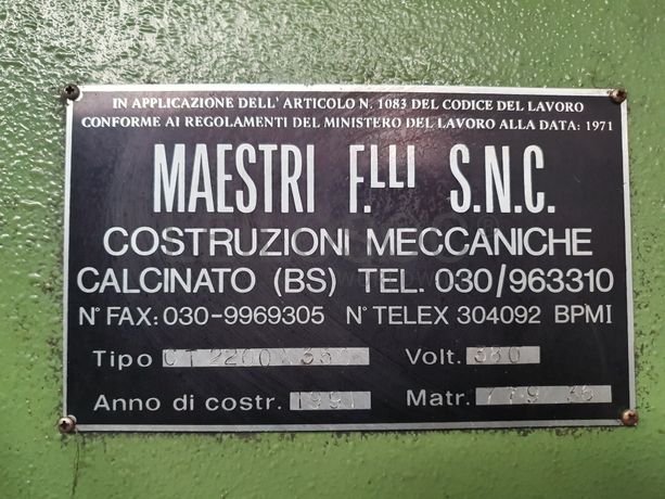 Prensa Ficep PVS · Forno Maestri