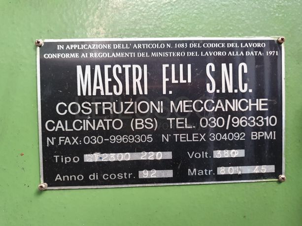 Prensa Ficep PVS · Forno Maestri