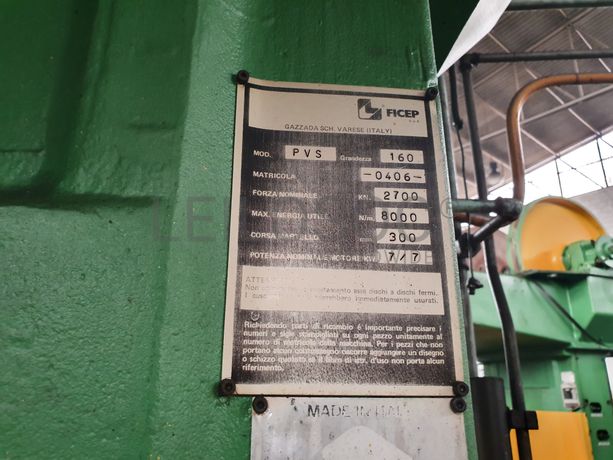 Prensa Ficep PVS · Forno Maestri