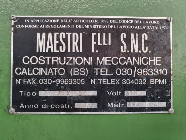 Prensa Ficep PVS · Forno Maestri