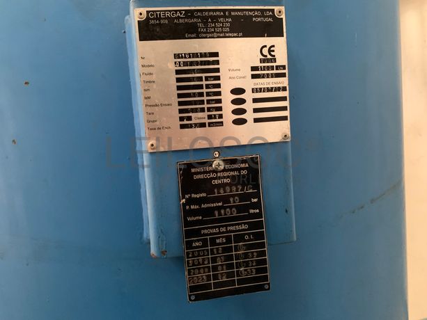 Reservatório Ar Comprimido Citergaz 1100L