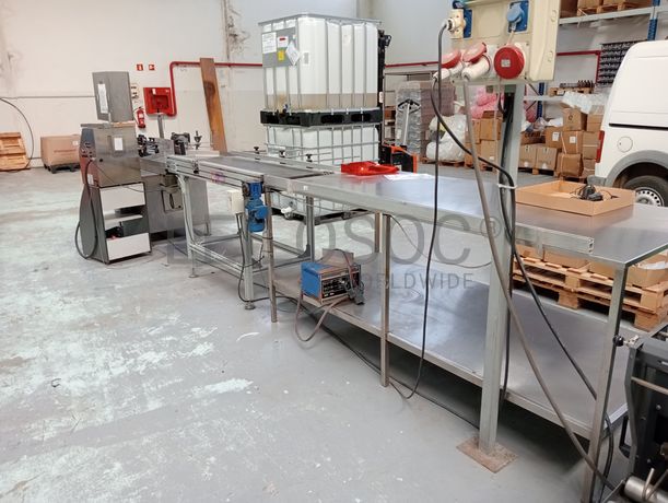 Máquina de rotulagem + Capsuladora semiautomática