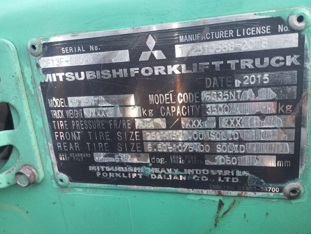 Empilhadeira Mitsubishi Forklift Truck