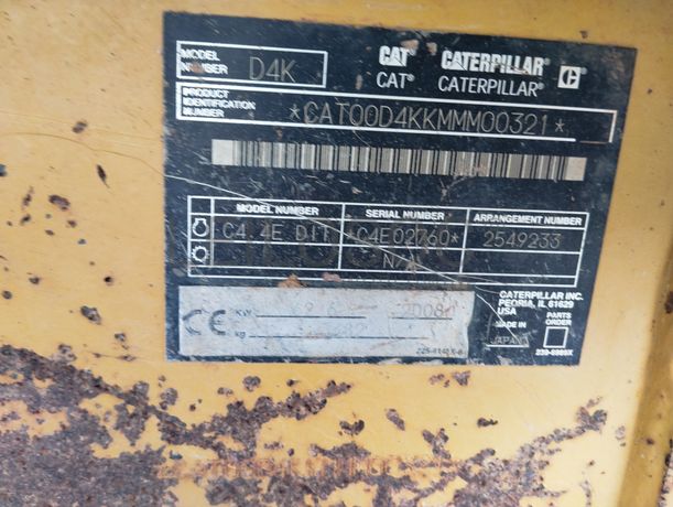 Trator de Rastos 10 T Caterpillar D4 K XL 