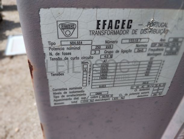 Transformador de 250 Kva