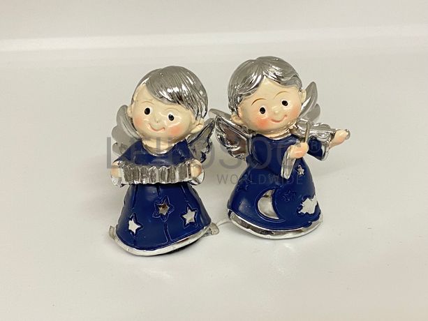 Dois anjos com instrumentos musicais