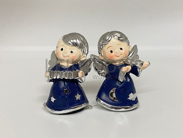 Dois anjos com instrumentos musicais