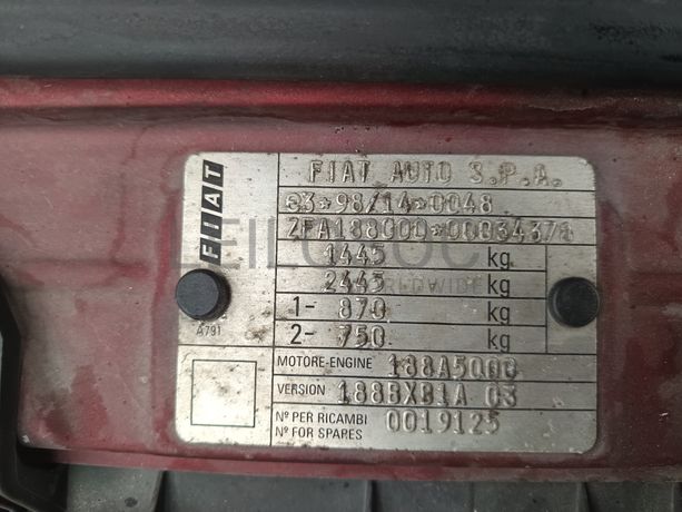 Fiat Punto · Ano 1999