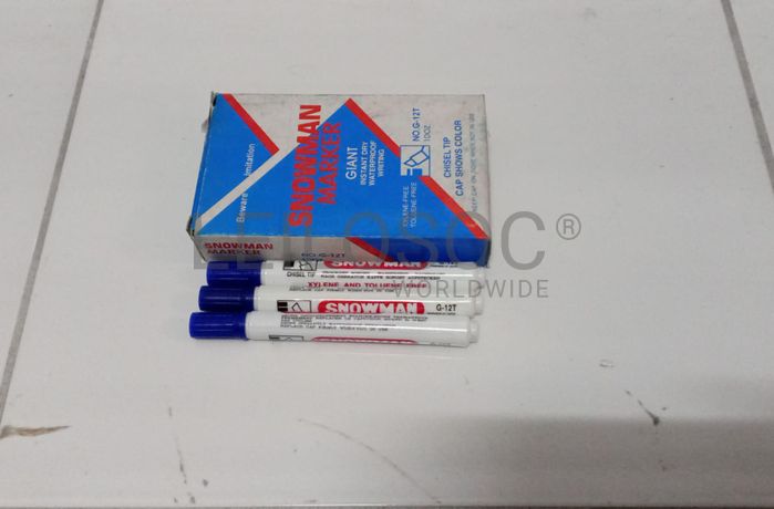 Marcadores azuís - snowman