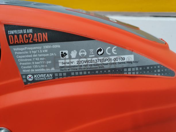 Compressor Ar Comprimido Daewoo 24L