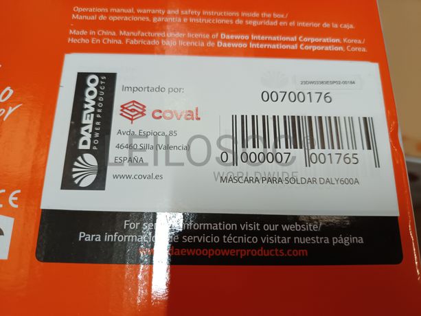 Máscara de soldar Daewoo