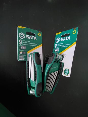 CONJUNTOS DOBRÁVEIS DE 9 PEÇAS - CHAVES SEXTAVADAS EM POLEGADAS (SAE)