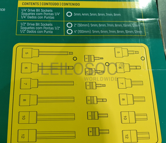 CHAVES DE CAIXA SEXTAVADAS  1/4" E 1/2"