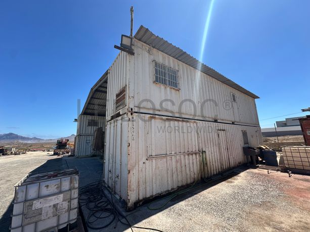 Estrutura modular com seis contentores