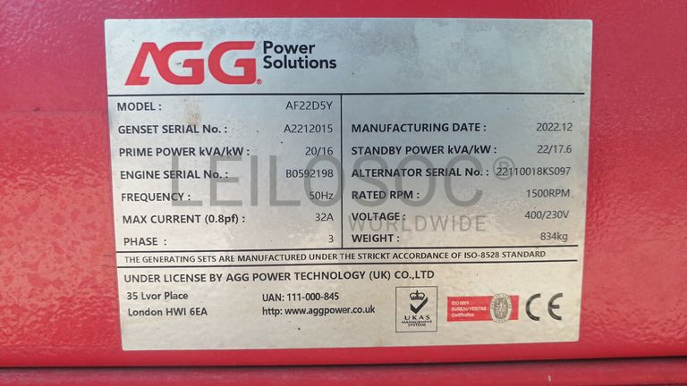 Gerador AGG AF22D5Y