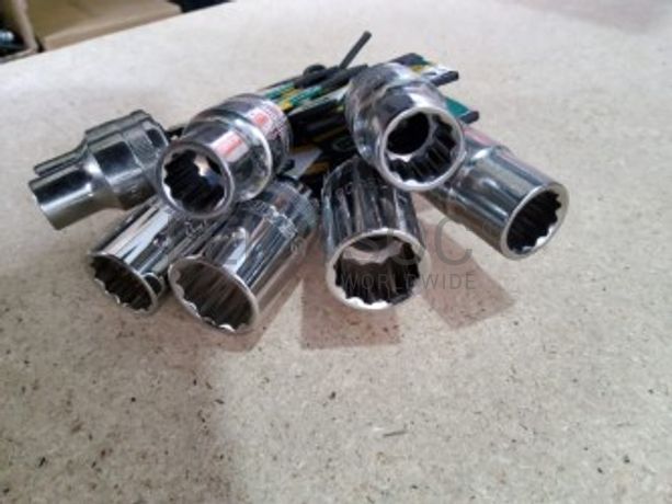 CONJUNTO 8 CHAVES DE CAIXA 12 PONTOS DE 1/2"