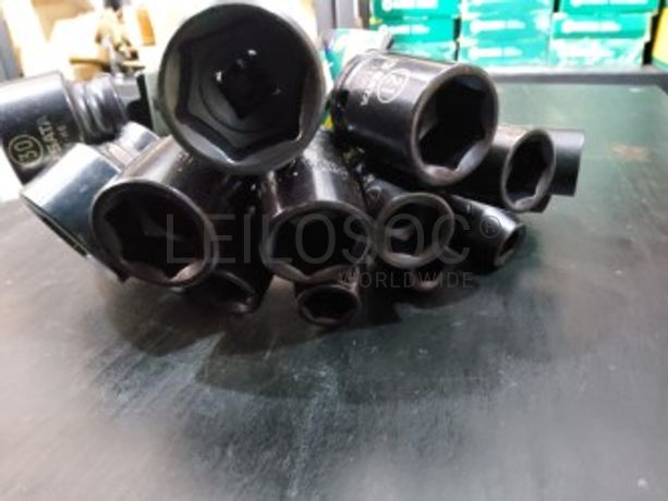 CONJUNTO 18 CHAVES DE IMPACTO 6 PONTOS DE 1/2"