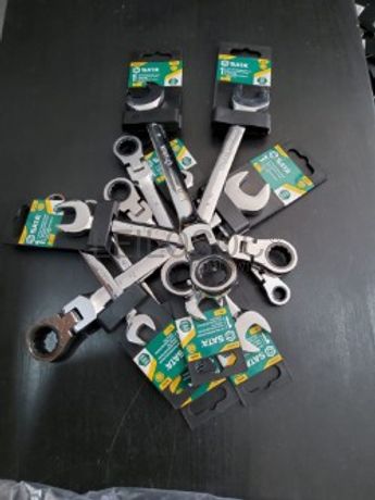 CONJUNTO DE 9 CHAVES BOCA/LUNETA C/ ROQUETE DE CABEÇA FLEXÍVEL