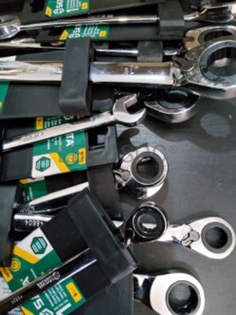 CONJUNTO DE 11 CHAVES REVERSÍVEIS COMBINADAS BOCA / LUNETA C/ ROQUETE