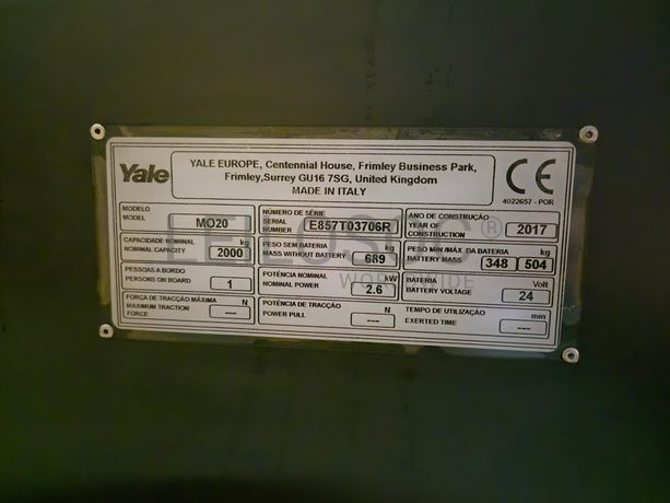 Porta-Paletes Yale MO20