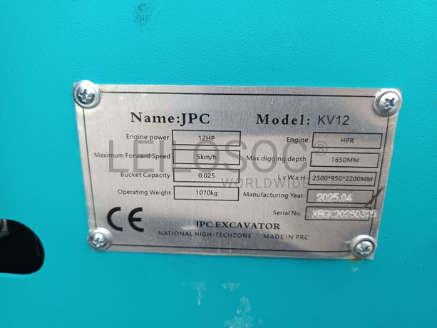 Mini Giratória JPC KV12 · Ano 2025