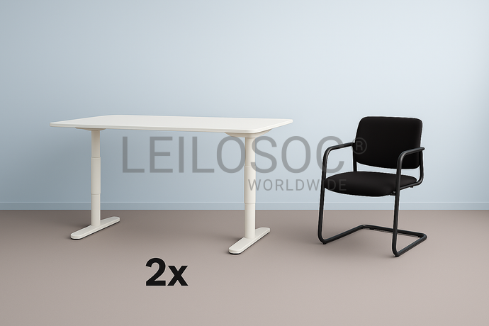 2 Bureaux réglables + 1 Chaise