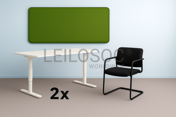 2 Bureaux réglables + 1 Chaise + 1 Panneau acoustique