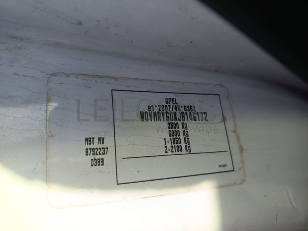 Opel Movano · Ano 2018