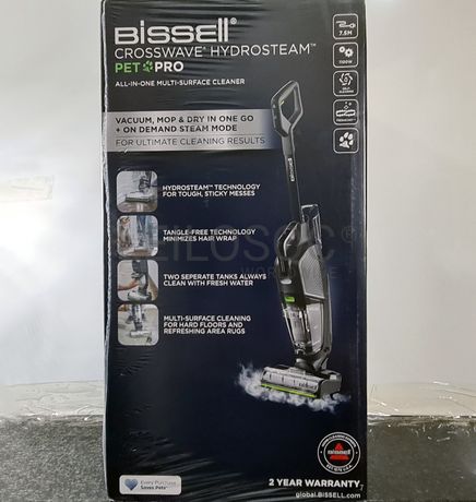 Aspirador Vertical All-in-One Bissell Crosswave Hydrosteam Pet Pro