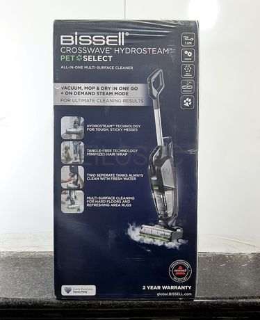 Aspirador Vertical All-in-One Bissell Crosswave Hydrosteam Pet Select