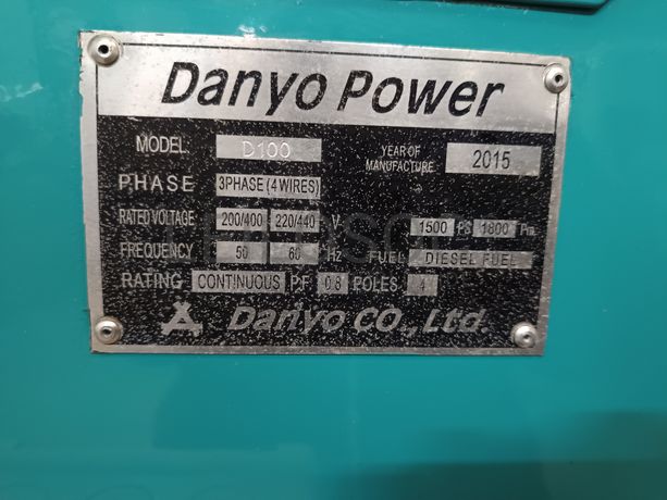 Gerador Danyo D100 · Ano 2015