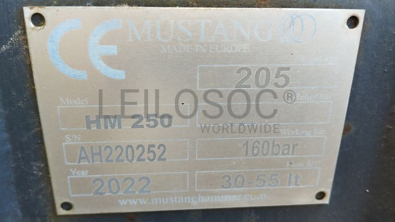 Martelo de demolição Mustang HM250