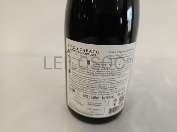 Garrafa de vinho tinto Tiago Cabaço Alicante Bouschet 2022