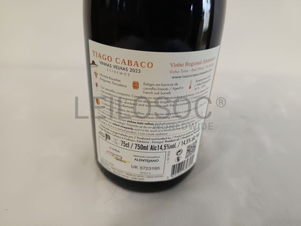 Garrafa de vinho tinto Tiago Cabaço Vinhas Velhas 2023