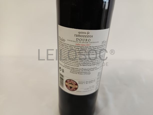 Garrafa de vinho tinto Quinta de Ramozeiros Douro 2017