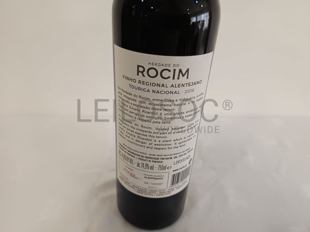 Garrafa de vinho tinto Herdade do Rocim Alentejo 2018