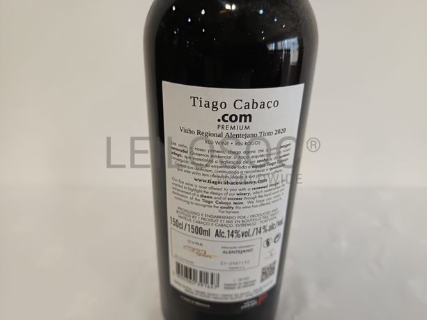 Garrafa de vinho tinto .com Preium Tiago Cabeço 2020