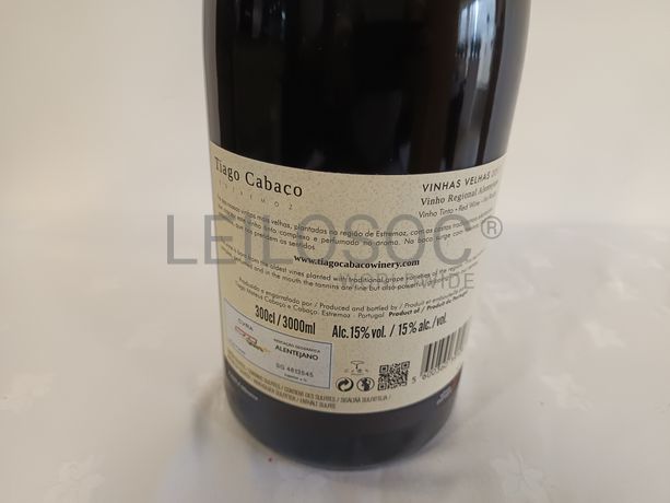 Garrafa de vinho tinto Tiago Cabaço Vinhas Velhas Alentejo 2017
