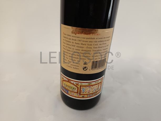 Garrafa de vinho tinto Cartuxa Évora Reserva 2002
