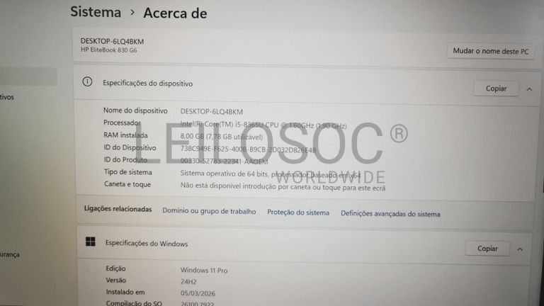 Computador portátil HP EliteBook 830 G6