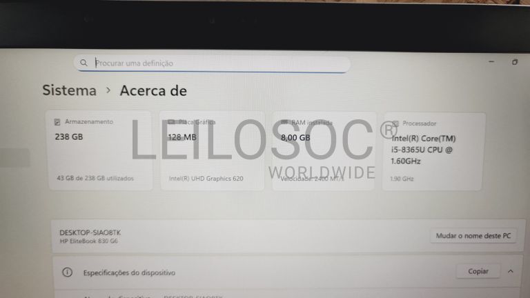 Computador portátil HP EliteBook 830 G6