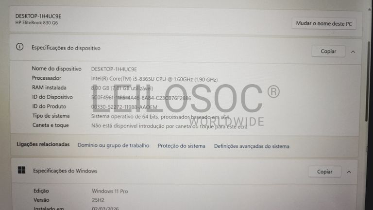 Computador portátil HP EliteBook 830 G6