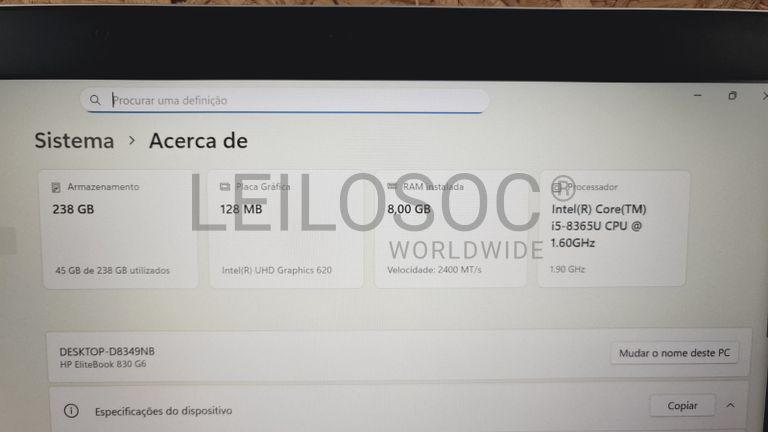 Computador portátil HP EliteBook 830 G6