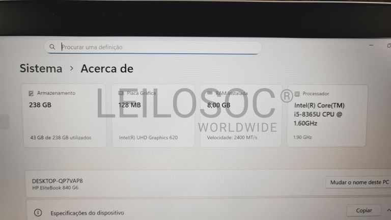 Computador portátil HP EliteBook 840 G6