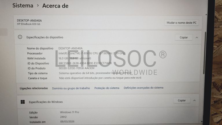 Computador portátil HP EliteBook 830 G6