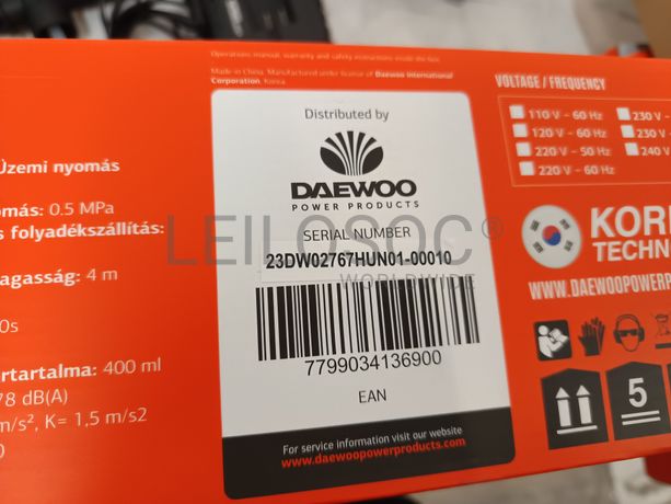 Pistola de pressão Daewoo