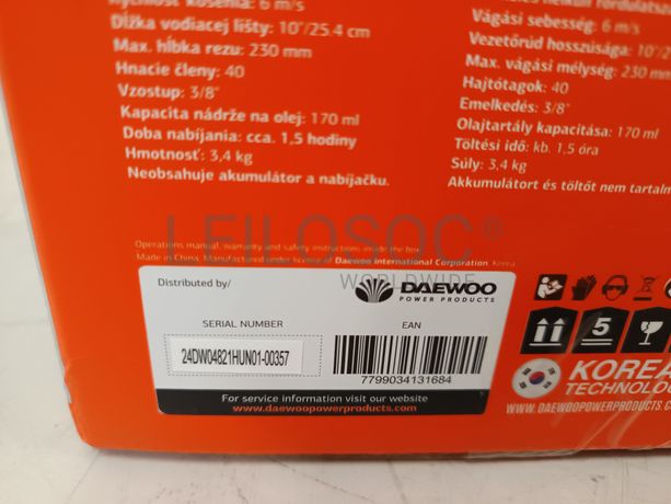 Moto serra Daewoo