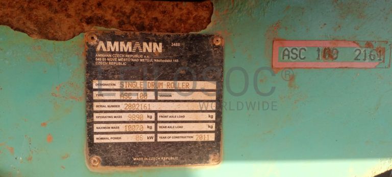 Rolo Compactador AMMANN ASC 100